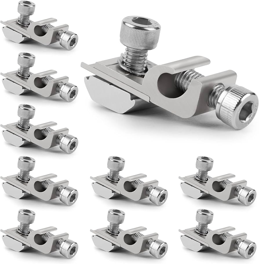 10pcs Earth Clamp Floor Solar Panel Earthing Clip Kit 1747743848