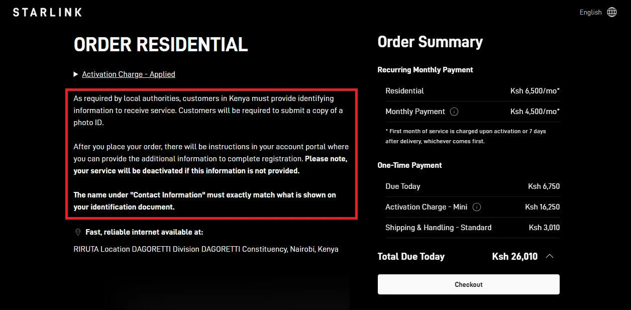 Starlink Account Verification in Kenya image