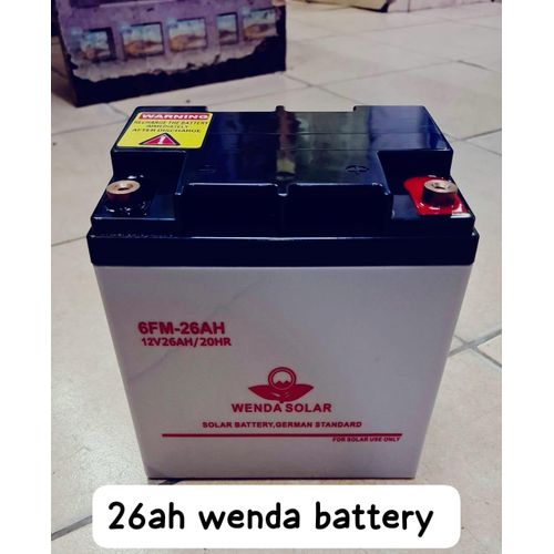 Wenda Solar 26Ah Solar Battery 12V &ndash; 20hrs (German technology) 1748510108